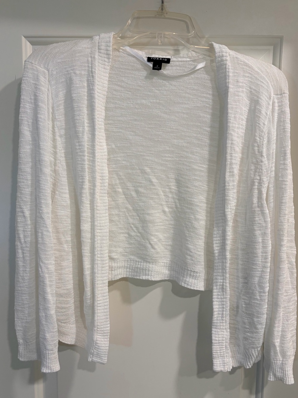 torrid White Open-Front Lightweight Cardigan